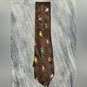 Looney‎ Tunes Tie Sylvester Tweety Marvin The Martian Cartoon Character Vintage